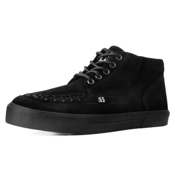 TUK Black Suede 5-Eye Creeper Sneaker A3153 Online