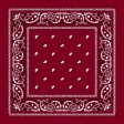 Burgundy Paisley Cotton Bandana Fashion