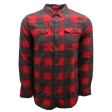 Red and Charcoal Plaid Flannel Online now