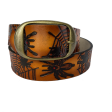 Spiderweb Embossed Leather Belt Discount