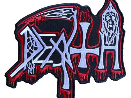 Death Logo Embroidered Back Patch on Sale