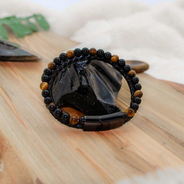 Tiger s Eye Leather Bracelet – Boost Your Strength and Mental Clarity For Sale