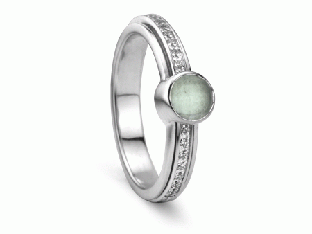 Vitality Crystal Fidget Ring with Aquamarine Stone on Sale