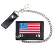 USA Flag Tri-Fold Wallet w  Chain Cheap