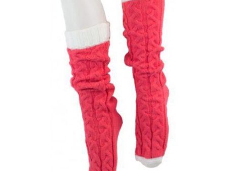 Cozy Pink Knit Reading Socks Online Sale