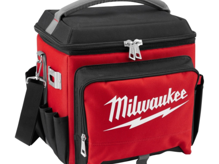 Milwaukee 48-22-8250 Jobsite Cooler, 13.77 in W, 11.1 in D, 14.96 in H, 8-Pocket, Fabric, Red For Discount