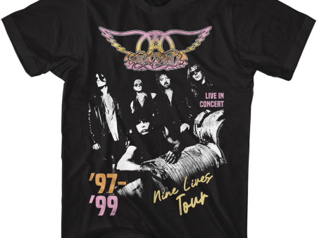 Aerosmith Nine Lives Tour T-Shirt For Cheap