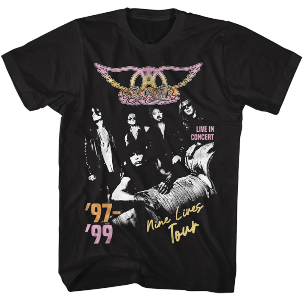 Aerosmith Nine Lives Tour T-Shirt For Cheap