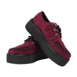 TUK Burgundy Faux Suede Mondo Creeper V3291 Online