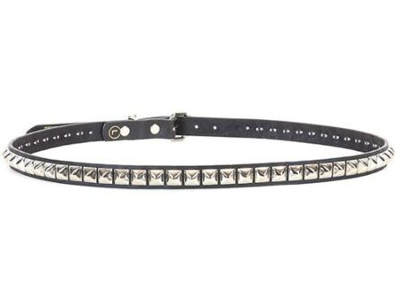 Single Row Pyramid Stud Leather Belt For Cheap