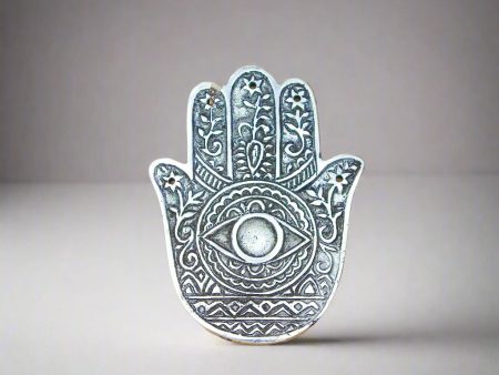 Hand of Compassion Hamsa Aluminum Incense Burner Online Hot Sale