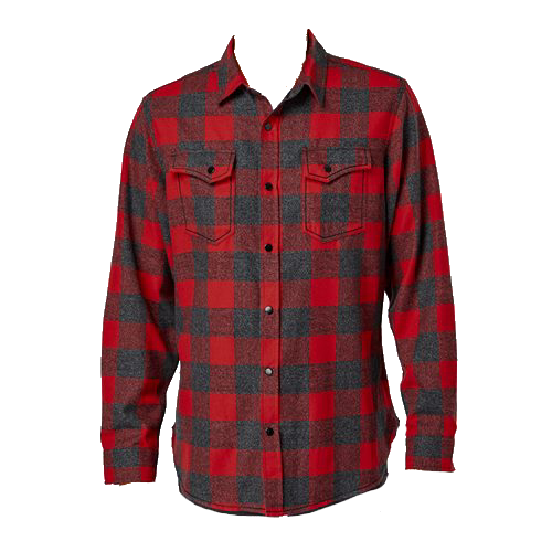 Red and Charcoal Plaid Flannel Online now