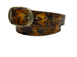 Spiderweb Embossed Leather Belt Discount