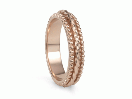 Chakra Rose Gold Vermeil Spinning Anxiety Ring Online now