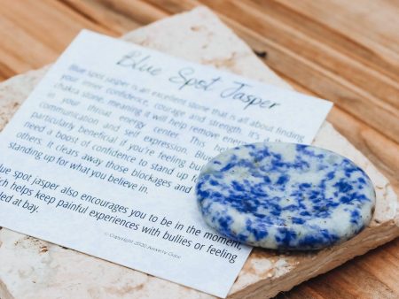 Blue Spot Jasper Worry Stone - for times of stress, anxiety or bullying Fashion