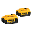 DeWALT Premium XR DCB204-2 Rechargeable Battery Pack, 20 V Battery, 4 Ah For Discount