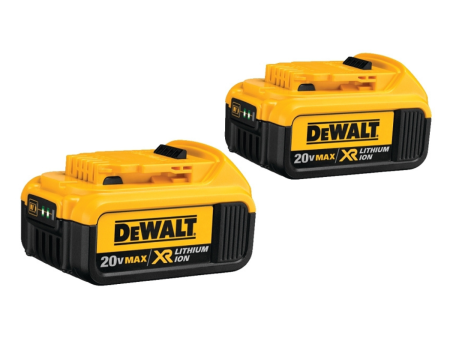 DeWALT Premium XR DCB204-2 Rechargeable Battery Pack, 20 V Battery, 4 Ah For Discount