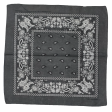 Dark Gray Paisley Cotton Bandana For Discount