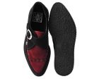 TUK Burgundy Suede Pointed Creeper A9592 Hot on Sale