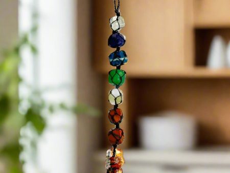 7 Chakra Gemstone Hanging Charm – Energize and Align Your Chakras For Discount