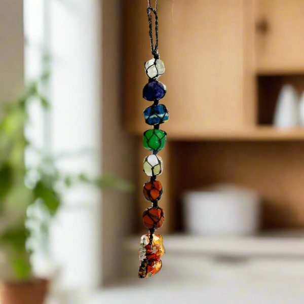 7 Chakra Gemstone Hanging Charm – Energize and Align Your Chakras For Discount