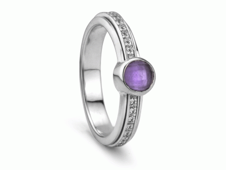 Calm Amethyst Crystal Fidget Ring Hot on Sale