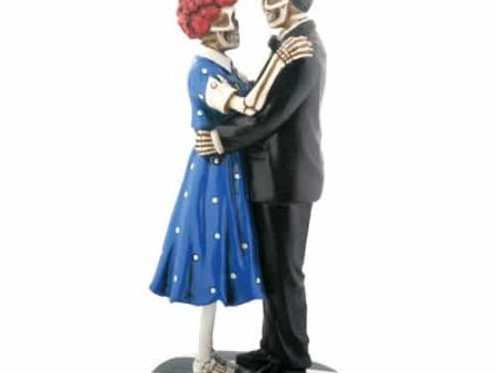 50s Skeleton Couple Dancing Figurine For Sale