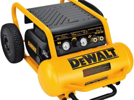 DEWALT Air Compressor, 225-Psi Max, Hand Carry with Wheels, 4-1 2 Gallon For Cheap