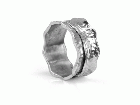 Divine Sterling Silver Spinning Fidget Ring Online Sale