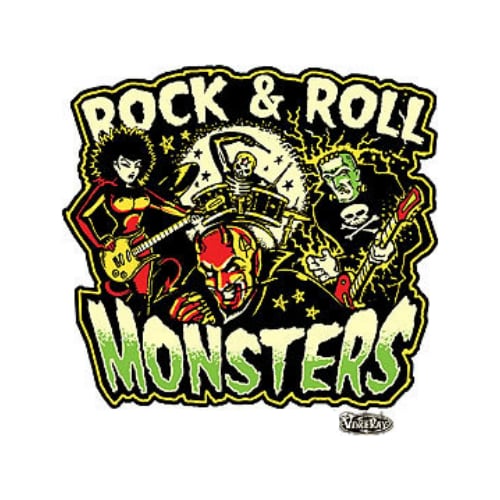 Vince Ray Rock and Roll Monsters Sticker Cheap