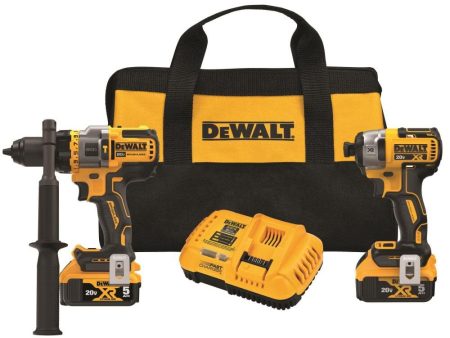 DEWALT 20V MAX 2 Tool Kit Including Hammer Drill Driver with FLEXV Advantage Fashion