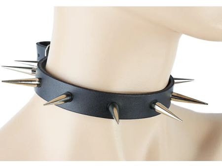 Tall Cone Spiked Choker Online now