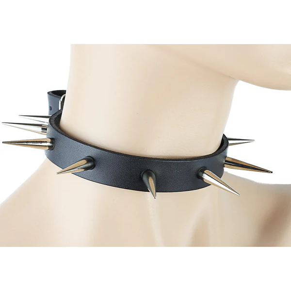 Tall Cone Spiked Choker Online now