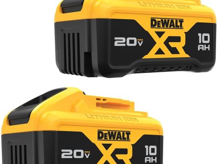 DeWALT DCB210-2 Rechargeable Battery Pack, 20 V Battery, 10 Ah, 1 hr Charging, 2 PK Online Hot Sale