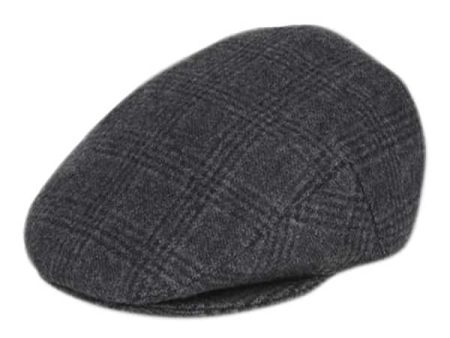 Black Plaid Wool Ivy Cap Sale