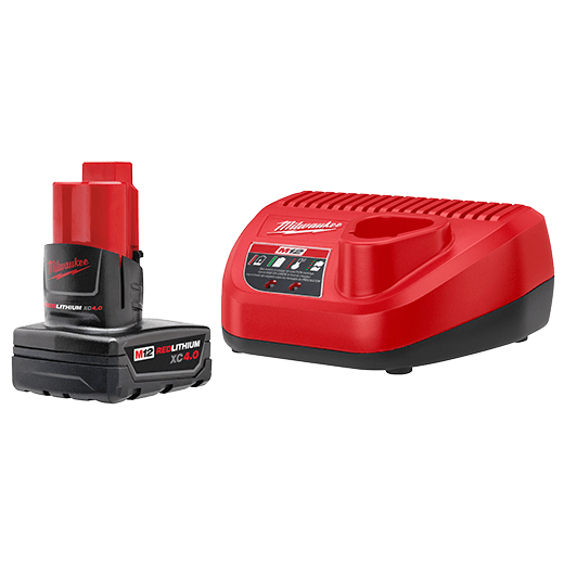 Milwaukee M12 12-Volt Lithium-Ion XC Battery Pack 4.0 Ah and Charger Starter Kit Online Hot Sale