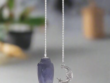 Amethyst Pendulum with Moon Chain – Clarity, Balance, and Restful Sleep Fashion