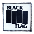 Black Flag Logo White Cloth Patch For Discount