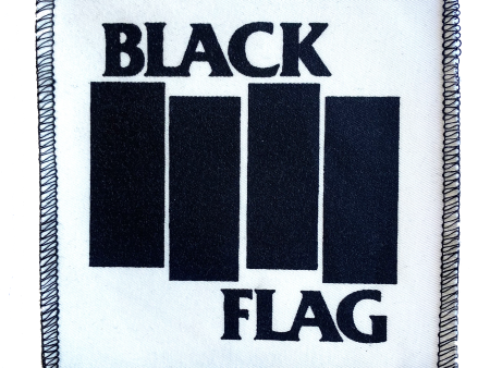 Black Flag Logo White Cloth Patch For Discount