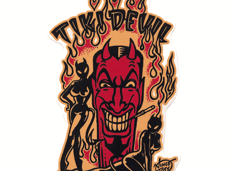 Vince Ray Tiki Devil Sticker Discount