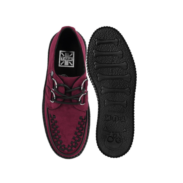 TUK Burgundy Faux Suede Mondo Creeper V3291 Online