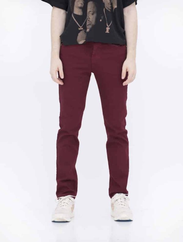 Burgundy Skinny Jeans by Neo Blue Online Sale