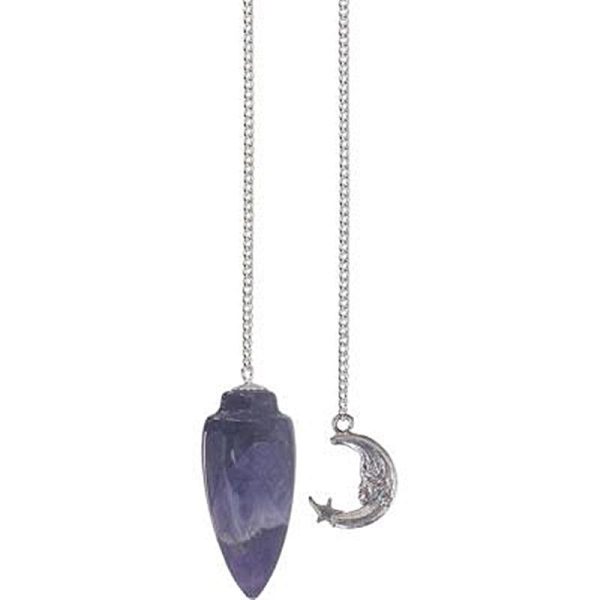 Amethyst Pendulum with Moon Chain – Clarity, Balance, and Restful Sleep Fashion