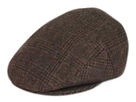 Brown Plaid Wool Ivy Cap Online