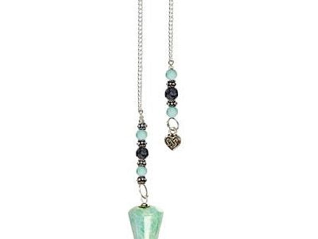 Amazonite Pendulum with Heart Pendulum Chain For Sale