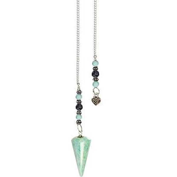 Amazonite Pendulum with Heart Pendulum Chain For Sale