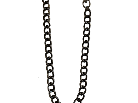 Dark Chrome Large Link Wallet Chain 27  For Sale