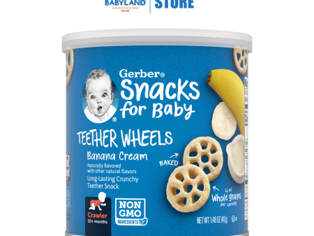 Gerber Teether Wheels - Banana Cream 42g (10m+) Hot on Sale