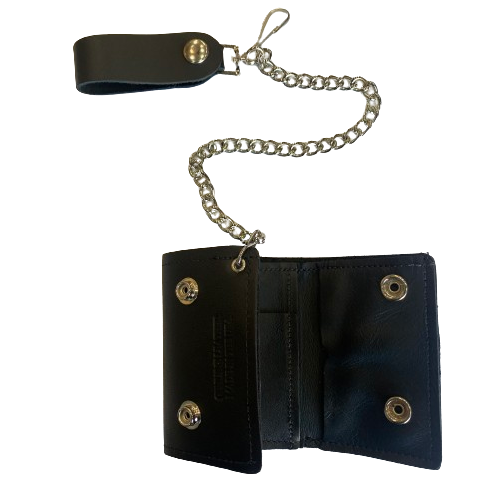 Skulls Tri-Fold Wallet w  Chain For Cheap