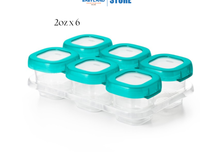 Oxo Tot Baby Blocks Plastic Freezer Storage Containers (2oz) 6Pcs Online Hot Sale